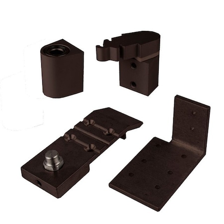 Global Door Controls Aldora Style 3/4 in. Left Hand Offset Door Pivot Hinge Set for Adams Rite Type Storefront Door in Duronodic TH1116-LH-DU